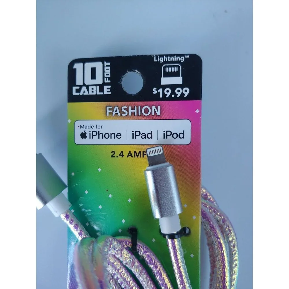 10ft Charging Cable for iPhone iPad iPod